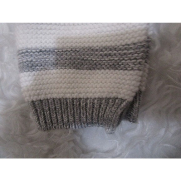 Little Me Marled Hooded Coverall grey and white stripes beautiful knit 6M - Picture 5 of 14